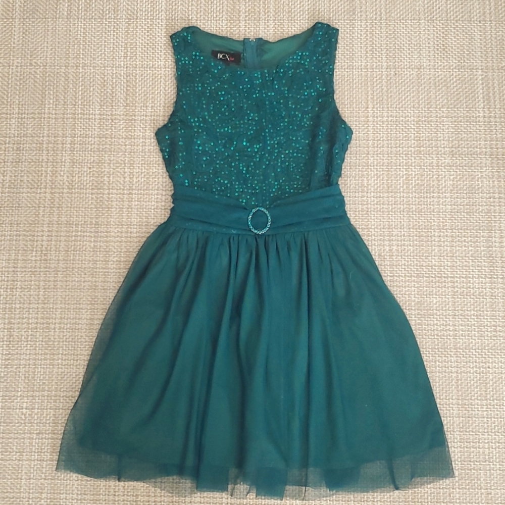 BCX GIRLS Green Party Dress | 14